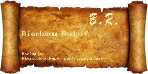 Bierbaum Rudolf névjegykártya
