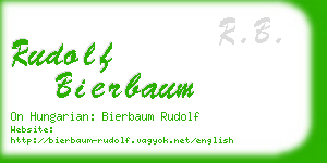 rudolf bierbaum business card